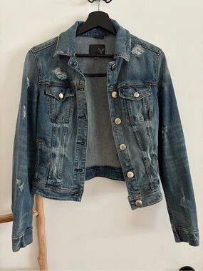 American Eagle Super Stretch Distressed Jean Jacket